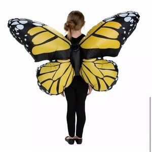 Battery operated inflatable butterfly costume